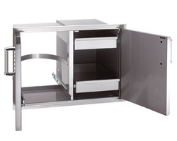 Double Doors Tank Tray Dual Drawers by Fire Magic