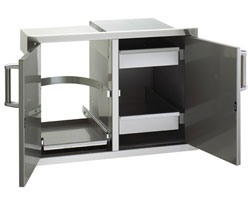 Double Doors Trash Tray Dual Drawers by Fire Magic